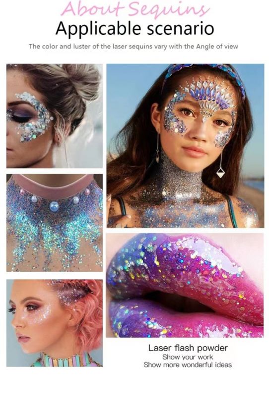 Fit Colors Set of glitters for face, body and hair Party Glitter